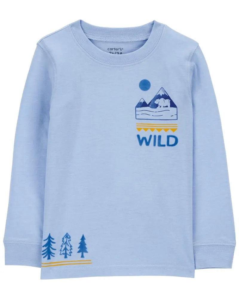 Playera Con Ilustración De Oso En La Naturaleza Carter's