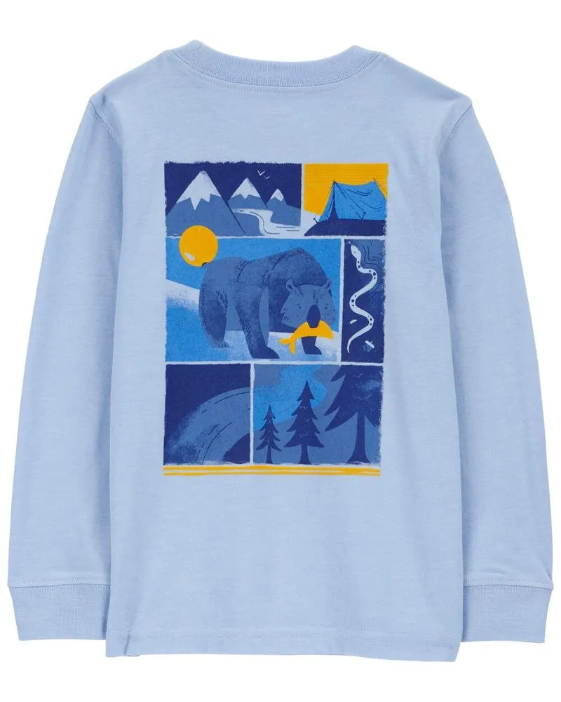 Playera Con Ilustración De Oso En La Naturaleza Carter's