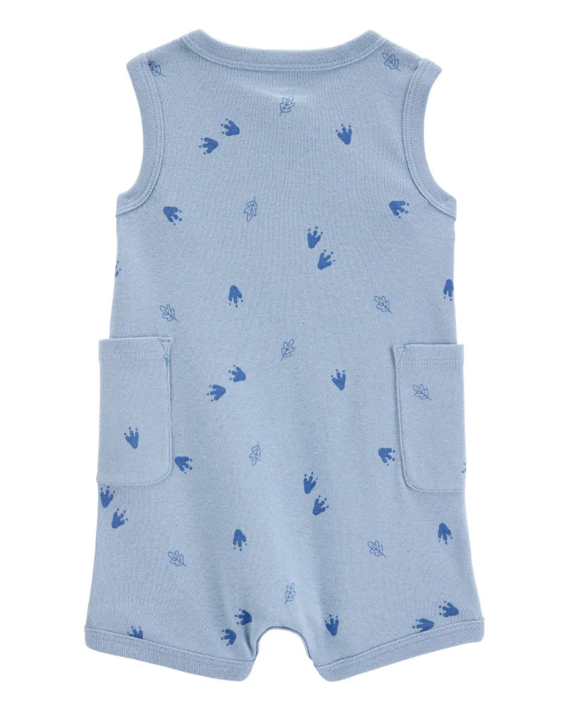 Jumpsuit De Algodón Estampado Dinosaurio Carter's