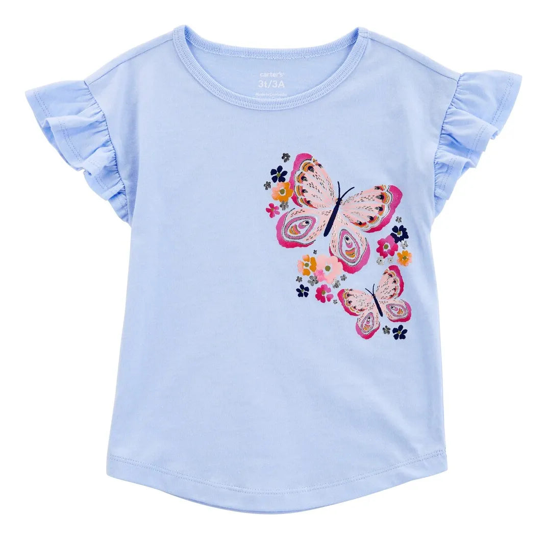 Blusa Con Volantes Y Mariposa Carter's