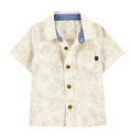 Camisa De Moda Manga Corta Tropical Paisley Crema Oshkosh B'Gosh